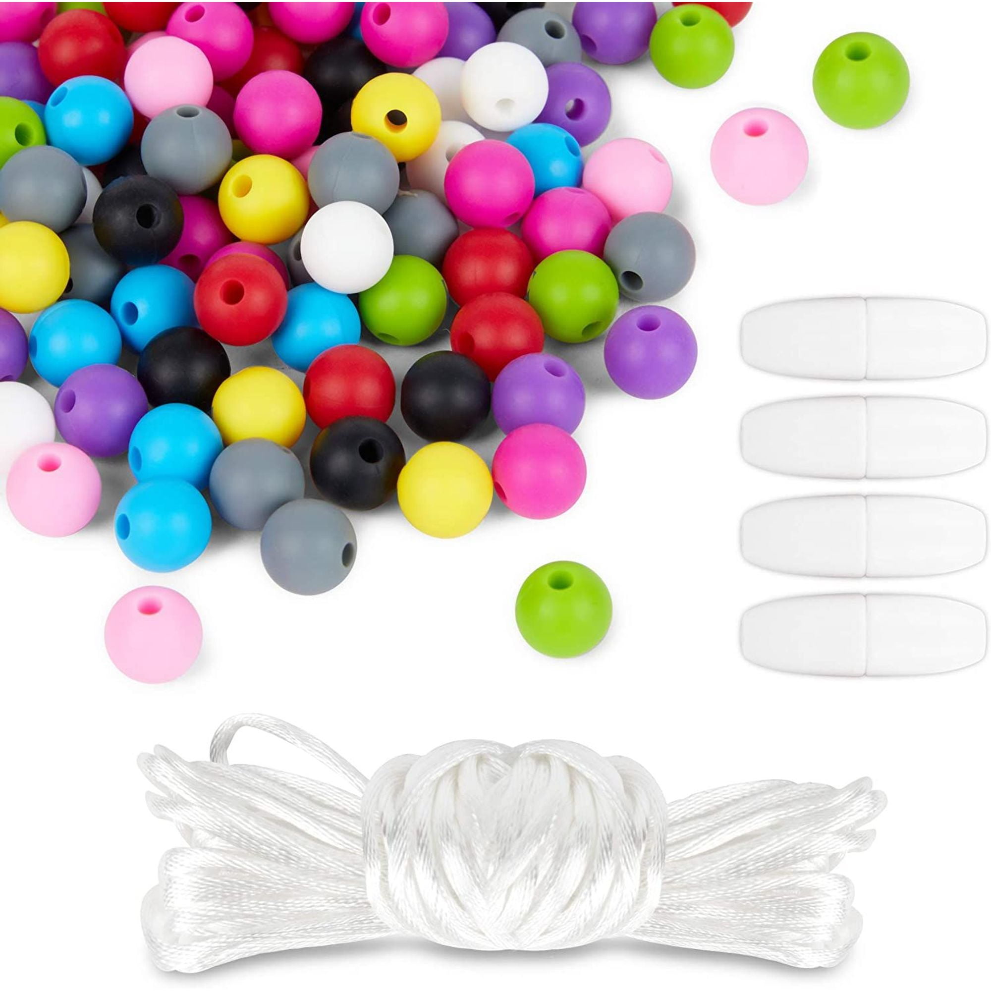 258Piece Silicone Beads Set 7.6mm for DIY Jewelry Craft Making