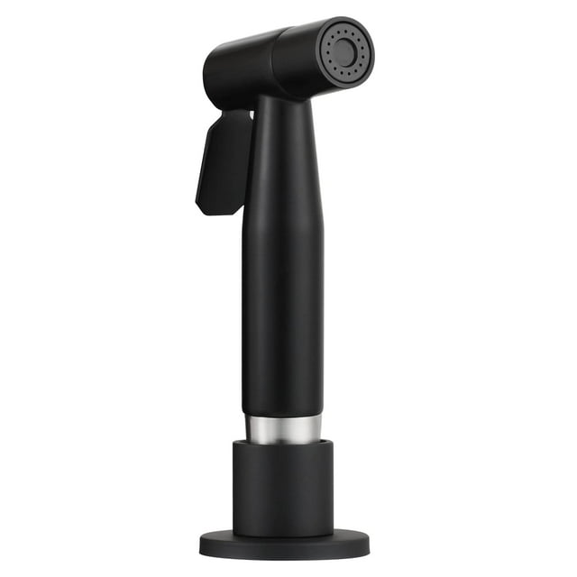 Ciencia Juego De Rociador Lateral Para Fregadero De Cocina, Cabezal Rociador Extraíble De Acero Inoxidable Con Manguera Y Soporte, Negro Ws030Cf