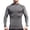 Gray, variant on Active Men's Long Sleeve Compression Shirt with Mock Neck and Stretch Fit for Performance and Training - Small, Gray