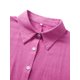 thumbnail image 5 of VISgogo Conjunto de trajes casuales para mujer, camisa de manga larga con cuello de solapa de color sólido, pantalones de cintura elástica a juego VISgogo moda, 5 of 9