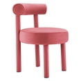 thumbnail image 2 of Modway Toulouse Performance Velvet Dining Chair in Blossom, 2 of 9