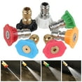 thumbnail image 1 of Lot de 7 Embouts de Buse de Laveuse Haute Pression 1/4 Pouce Embouts de Buse Multiples (0 15 25 40 65 Degrés Rinçage de Savon), 1 of 9
