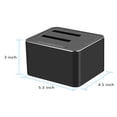 thumbnail image 3 of Methold Caja de disco duro de 2,5 pulgadas y 3,5 pulgadas, carcasa de HDD de velocidad rápida USB 3,0, estación de acoplamiento SSD para PC de Cables de computadora Enchufe de la UE, 3 of 6