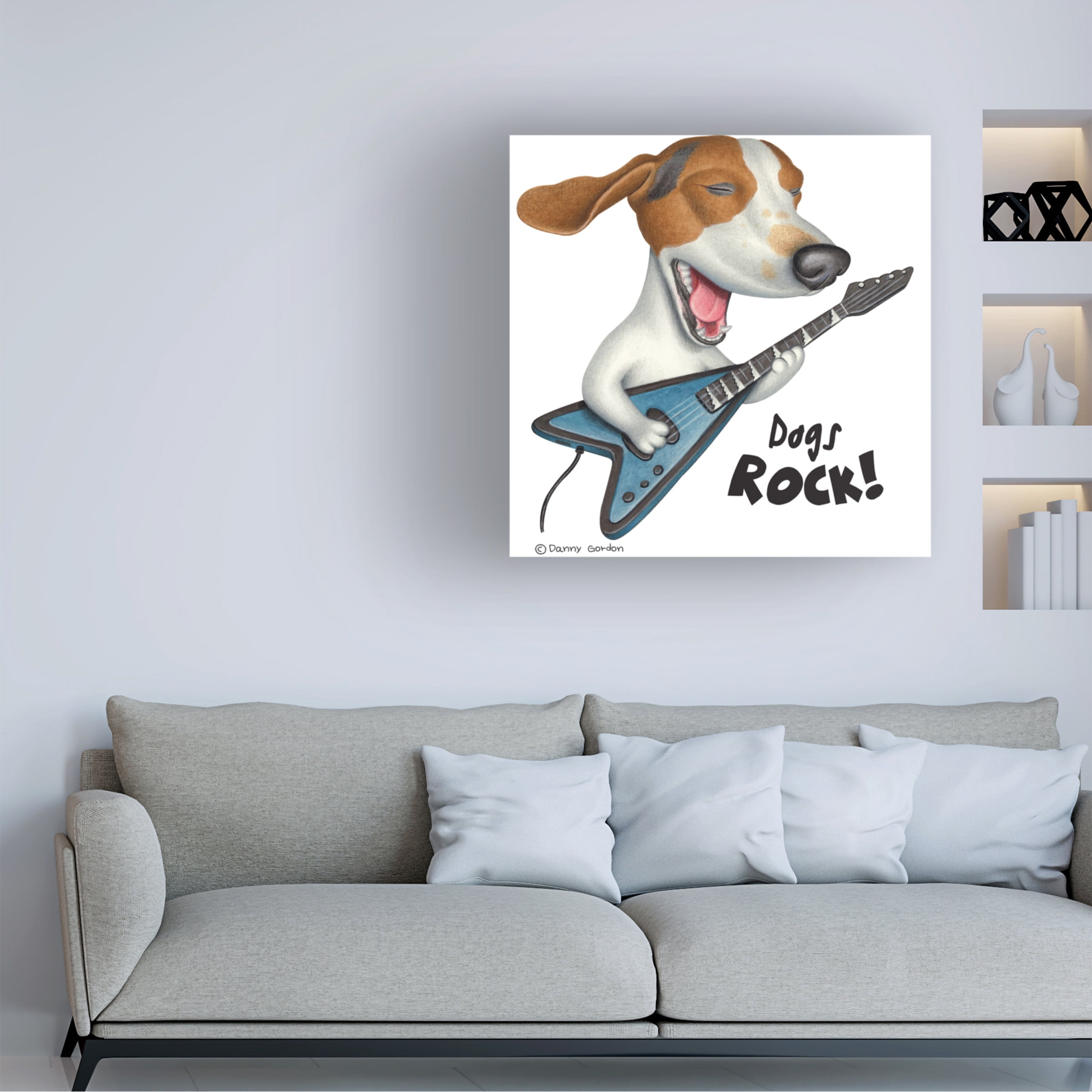 Danny Gordon Art 'Basset Hound Dogs Rock' Canvas Art