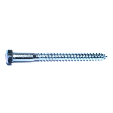 

3/8 x 4-1/2 Zinc Plated Grade 2 / A307 Steel Hex Head Lag Screws HLSHS-426