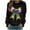 Black, variant on Sexlip Womens Long Sleeve Sweatshirt Decorative Bow Print Design Soft Fabric Relaxed Silhouette for Evening Occasions Green XL