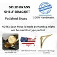 thumbnail image 2 of STYLENT DECOR Decorative Brass Shelf Bracket, Heavy Duty and Antique Shelf Bracket for Shelving Modern L Shaped Design (Pack of 1) (Brass Polished, 4.5 Inches), 2 of 8