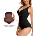 thumbnail image 3 of MANIFIQUE Shapewear for Women Tummy Control Bodysuit Faja Body Shaper Waist Trainer V Neck Body Suit with Built in Bra, 3 of 7