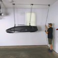 thumbnail image 3 of Easy Lift Cargo Box Hoist, Heavy Duty Garage Pulley System, Ceiling & Overhead Storage, Holds up to 150 lbs, Pre-Assembled for Easy Installation, Patented No-Slip Straps, 3 of 6