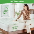 thumbnail image 5 of AGALI Queen Mattress Pad Cover, Viscose Made from Bamboo Pillow Top Cooling Mattress Topper for Queen Size Bed, 6-21 inches Deep Pocket, 60x80 inches, 5 of 6
