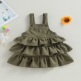 thumbnail image 2 of Toddler Girl Overall Dress  Sleeveless Layered Ruffle Suspender Dress, 2 of 8
