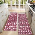 thumbnail image 4 of Kitchen Rugs Sets Of 2,Red Christmas Deer and Tree Pattern Anti Fatigue Kitchen Mat Rugs Non Slip Washable,Decorative Kitchen Floor Mats for Kitchen,Sink,Laundry,17"X47", 4 of 5