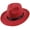 Red, variant on Manunclaims Indiana Men & Women's Wool Felt Water Repellent Outback Fedora with Belt Buckle, Panama Hat