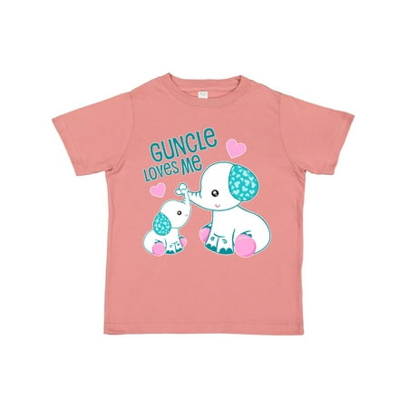 

Inktastic Guncle Loves Me-cute elephants Gift Toddler Boy or Toddler Girl T-Shirt