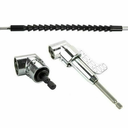 

BAMILL 3PCS Right Angle Drill and Flexible Shaft Bits Extension Screwdriver Bit Holder