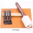 thumbnail image 3 of 3MM 1/2/4/6 Prong Diamond Stitching Chisel Hole Punches Tool, Leather Hole Punch, Leather Chisel Set-4 Pcs, 3 of 5