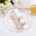 thumbnail image 2 of Juego de platos de plástico Rubtlamp Clear-Gold 350 piezas para fiestas, 2 of 5