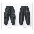 thumbnail image 2 of Rolanko Boys' Cargo Pants Casual Kids Joggers Elastic Waist Outdoor Hiking Baggy Trousers 4-14 Years, 2 of 5