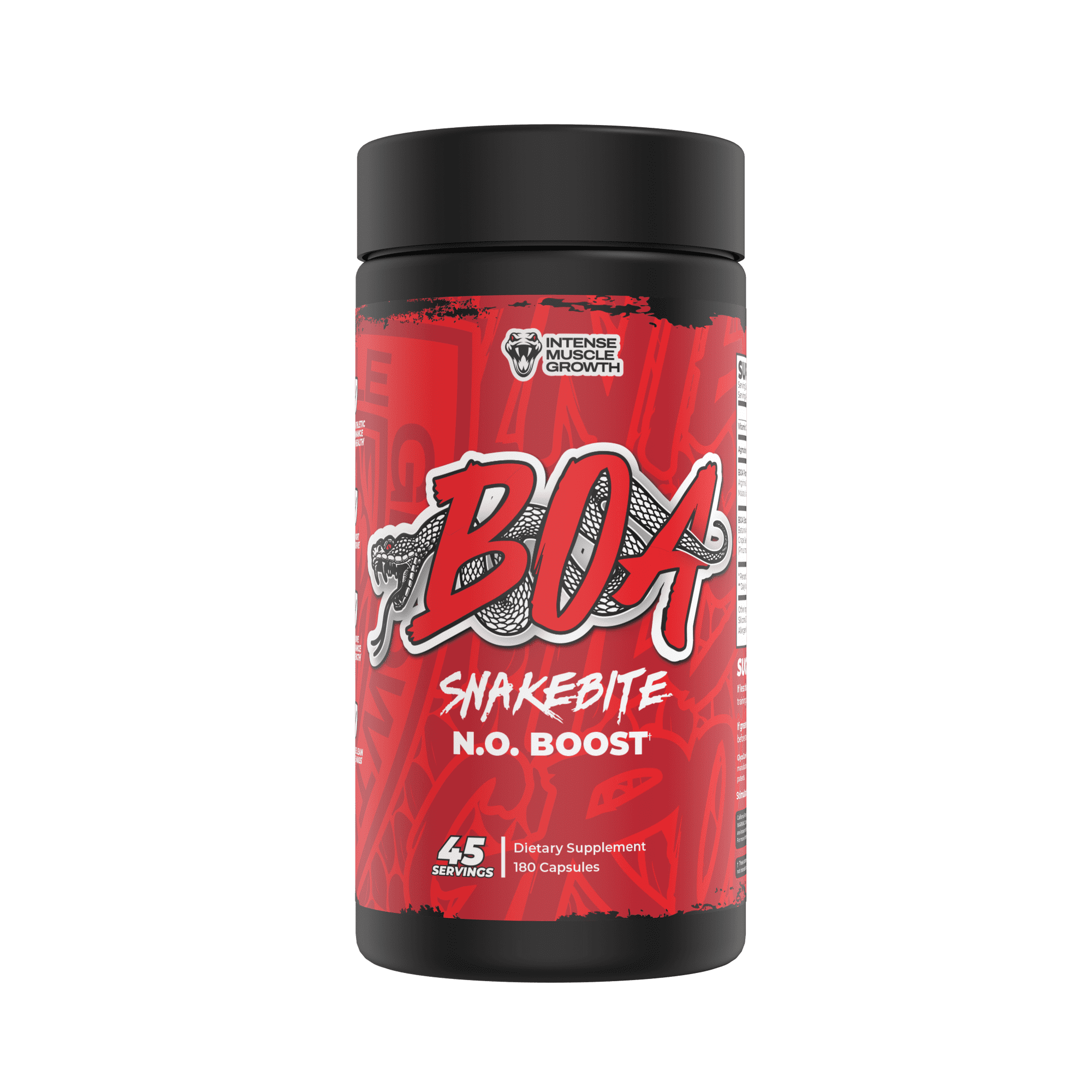 BOA Snakebite N.O. Boost Nitric Oxide Booster | 180 Capsules (45 Servings)