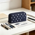 thumbnail image 6 of Under $1 Pencil Case, Letter Print Standable Large Capacity Pen Pouch, Multifunctional Stationery Organizer for College Office by PALIFEUR, 6 of 9
