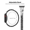 thumbnail image 3 of Bling Plating Bands Women Compatible with Apple Watch 42/44/45/49mm, Diamond Metal Strap, Dressy Rhinestone Sparkle Replacement for iWatch Bands Series Ultra/SE/9/8/7/6/5/4/3/2/1, Black+White, 3 of 6