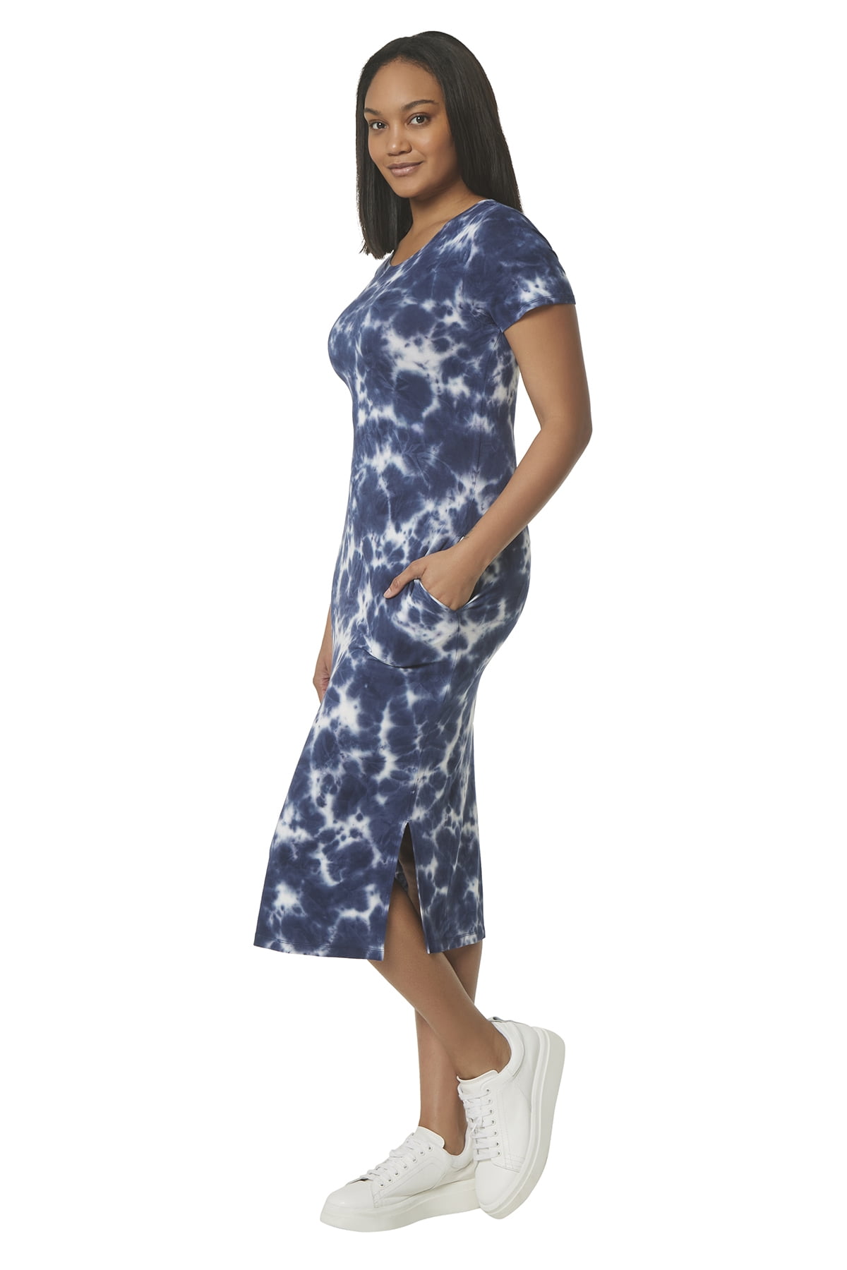 Marc New York Performance Splotchy Tie Dye Midi Dress