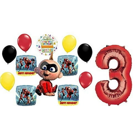 The Incredibles Party Supplies 3rd Birthday Baby Jack Jack Balloon Bouquet Decorations