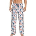 thumbnail image 2 of Picia American Gnomes Mens Soft Woven Cotton Elastic Waistband Sleep Pajama Pant Lounge Sleep Pant With Pockets And Drawstring-Small, 2 of 9