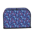 thumbnail image 2 of Xecao Blue Skull Flower Print 2 Slice Toaster Cover with Pockets, Small Appliance Cover, Dust and Fingerprint Protection, Machine Washable, 2 of 7