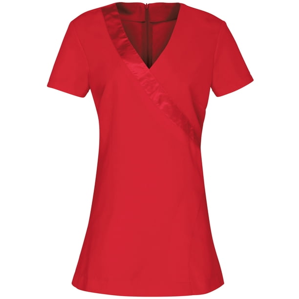 Premier - Tùnica Rosa de Satén para Mujer - Pack de 2 (Rojo Baya)