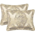 thumbnail image 4 of Loom and Mill 13-Piece Comforter Bed in a Bag, Jacquard Damask Comforter Sets, King, Beige, 4 of 7
