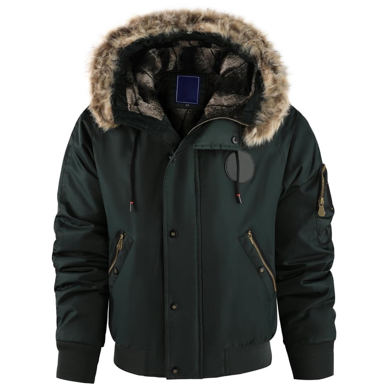 FINALGANG Men Winter Jacket Warm Windproof Thicken Long Sleeve
