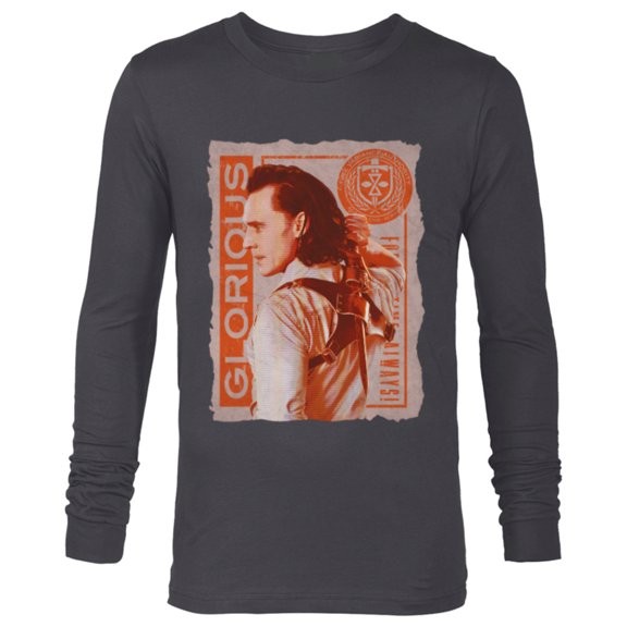 Marvel Loki Glorious Golden Dagger For All Time Always - Long Sleeve T-Shirt for Men - Customized-Charcoal Heather