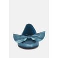 thumbnail image 3 of PIE-TRIBE Metallic Bow Ballerinas in Blue, 3 of 6