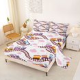 thumbnail image 2 of Manfei Cartoon Train Queen Sheets,Pink Clouds Print Queen Sheet Sets,4pcs,1 Flat Sheet, 1 Fitted Sheet and 2 Pillowcases, 2 of 6