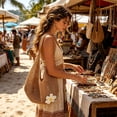 thumbnail image 1 of Bolso de hombro de hierba tejida para mujer: bolso de playa tejido a mano con gran capacidad para vacaciones de verano, viajes informales y uso diario., 1 of 6