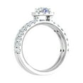 thumbnail image 2 of 1.50 Carat Cushion Cut Prong Set Diamond Bridal Ring Set in 10K White Gold (Ring Size 9.25), 2 of 5
