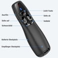 thumbnail image 2 of Presentador inalámbrico, Conexión de presentador inalámbrico de 2,4 GHz mediante receptor USB, Alcance de 15 m, Presentador rojo, Presentación con control remoto para Windows y, 2 of 6