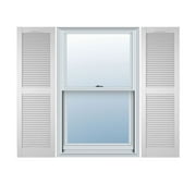 Builders Edge Builders Edge Vinyl Open Louvered Shutter