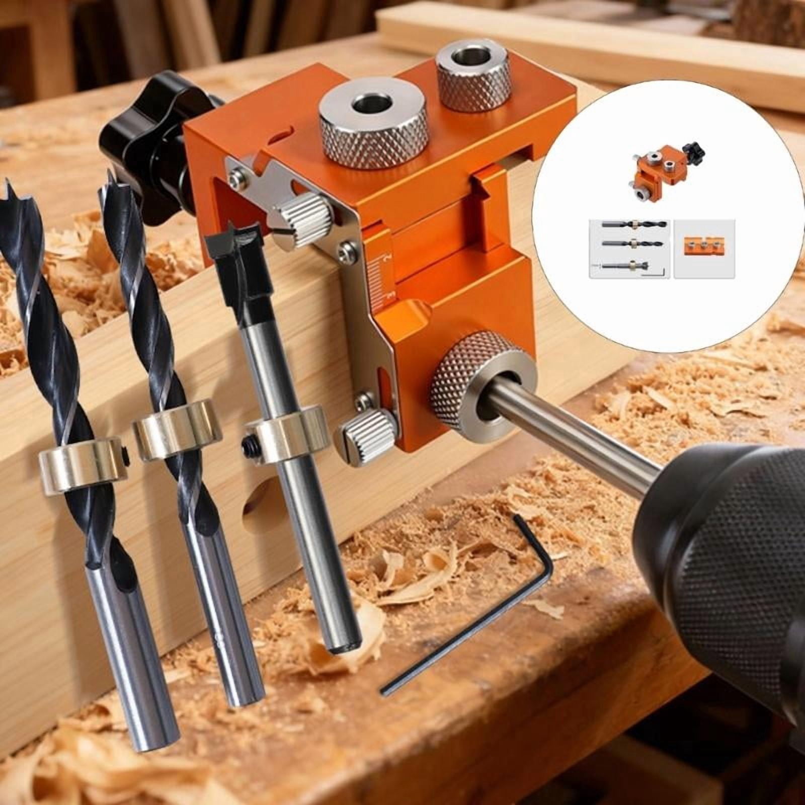 CEORPER Woodworking 3 in 1 Doweling Jig Set Pocket Hole Jig Vertical Drill Guide