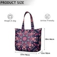 thumbnail image 4 of Boho Chic Paisley Floral Weekender Bag - Interior Zippered Section for Tech Gear, 4 of 4