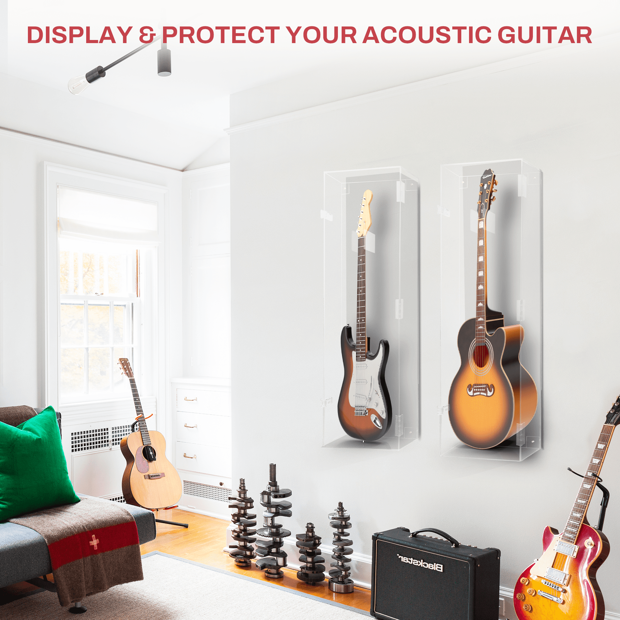 Acoustic Guitar Display Case - Fully Acrylic
