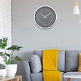 thumbnail image 4 of Reloj de pared moderno de 12 ", péndulo de pared silencioso para cocina, sala de estar, dormitorio, gris (hy), 4 of 4