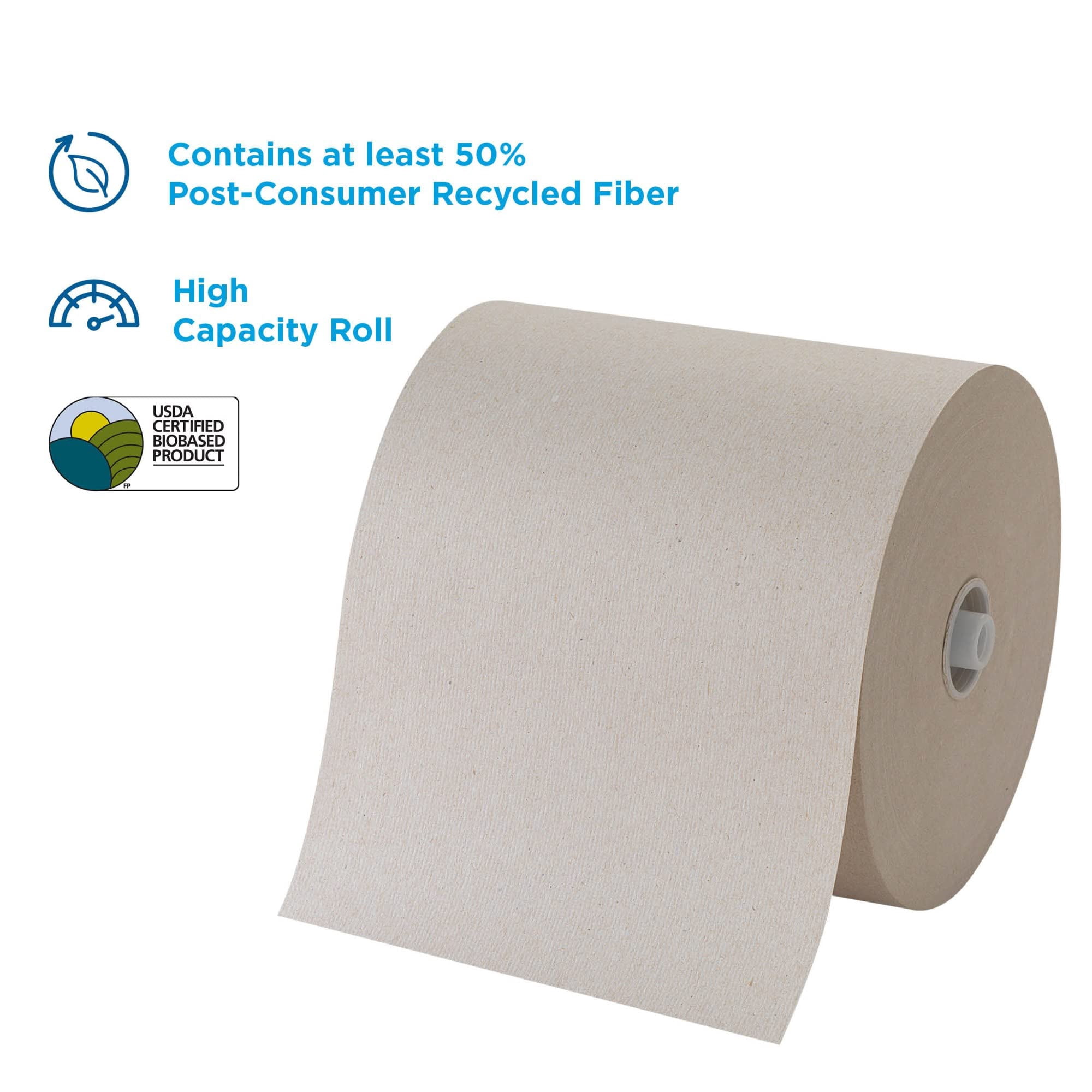 Pacific Blue Ultra by GP Pro High-Capacity Paper Towels, 100% Recycled, 7-7/8" x 1,150', Brown, Case Of 6 Rolls