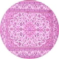 thumbnail image 1 of Ahgly Company Indoor Round Medallion Pink Traditional Area Rugs, 8' Round, 1 of 4