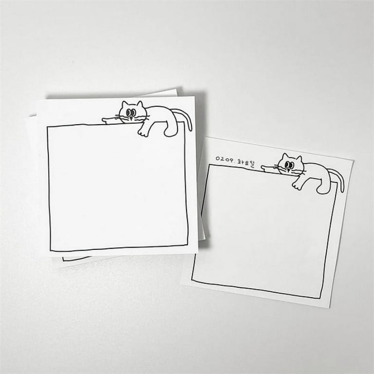 Note paper stickers. White blank memo paper notes, sticky paper sheets By  WinWin_artlab