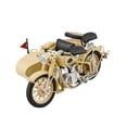 thumbnail image 3 of Modelo de motocicleta a escala 1/10, sidecar de motocicleta fundido a presión con sonido y luz, triciclo Amarillo, 3 of 9