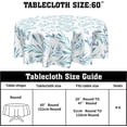 thumbnail image 2 of Spring Blue Leaf Tablecloth Round 60 Inch Summer Watercolor Teal Leaves Table Cloth Rustic Farmhouse Polyester Fabric Table Cover for Kitchen Dining Room Party Home Decor, 2 of 6