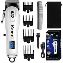KEMEI Trimmer Electric Beard Trimmers for Men๏ผCordless Small Beard/Hair Clipper Kit, Rechargeable Detailer Trimmer with LED Display, KM-232