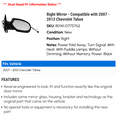 thumbnail image 2 of Right Mirror - Compatible with 2007 - 2013 Chevrolet Tahoe - Dorman, 2 of 2